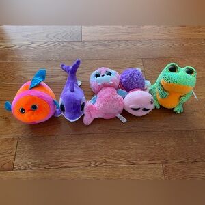 Set of 5 Aquatic Themed Beanie Boos Plushes